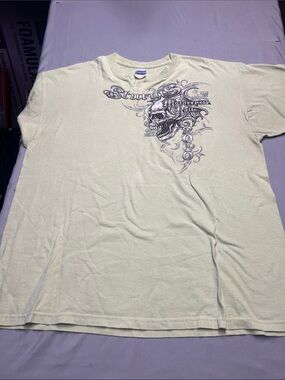 Turbulence Pale Green Skull Graphic Short-Sleeve Tee
